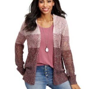 MAURICES OMBRE OPEN FRONT CARDIGAN LIKE NEW
